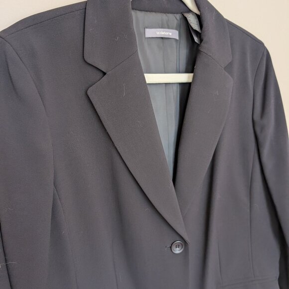 Liz Claiborne black suit jacket blazer 16 EUC - Picture 2 of 13